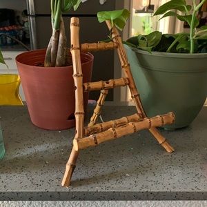 Adorable bamboo picture holder stand